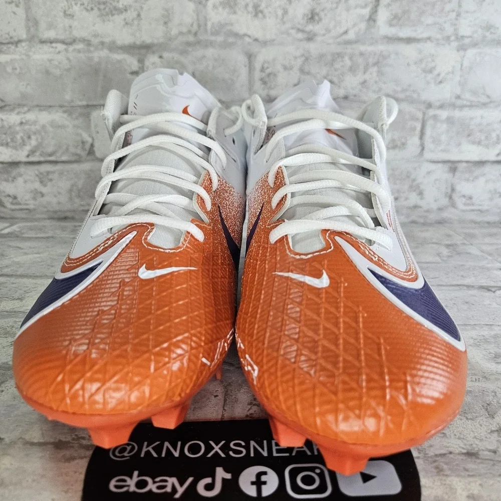 Nike Vapor Edge Elite 360 2 Clemson Tigers Football Cleats FJ5746-108 Size 12